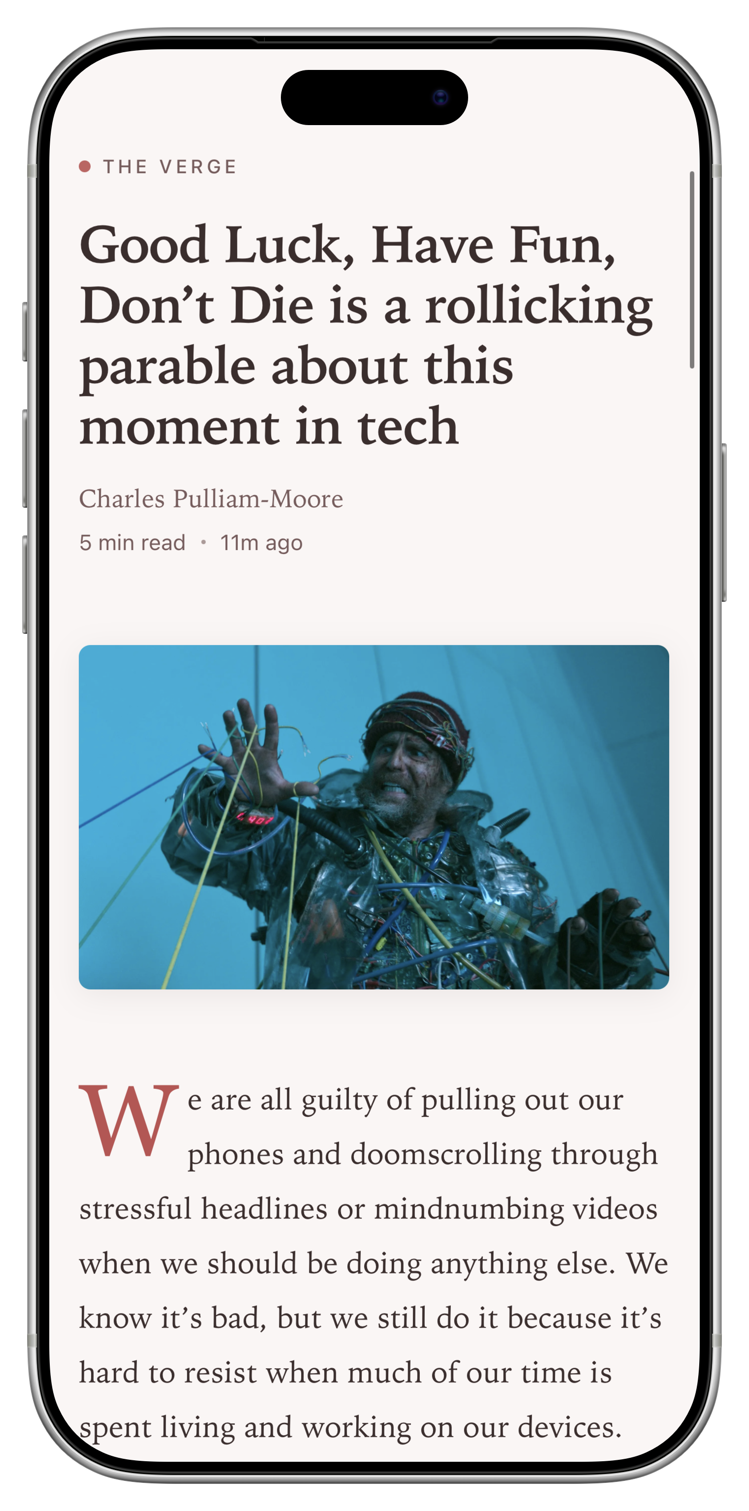 Current Reader on iPhone